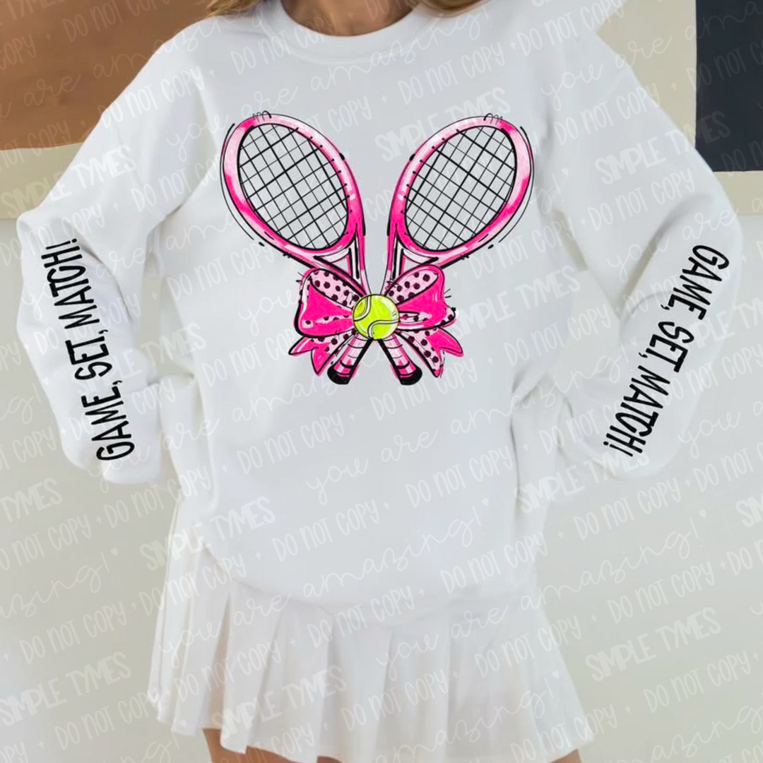 Game Set Match Tennis SLEEVE DTF Print