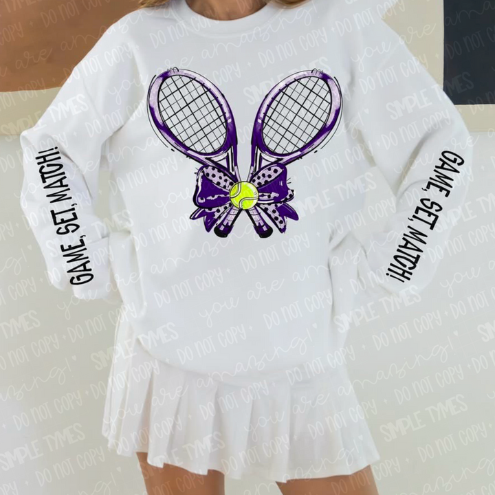 Game Set Match Tennis DTF Print