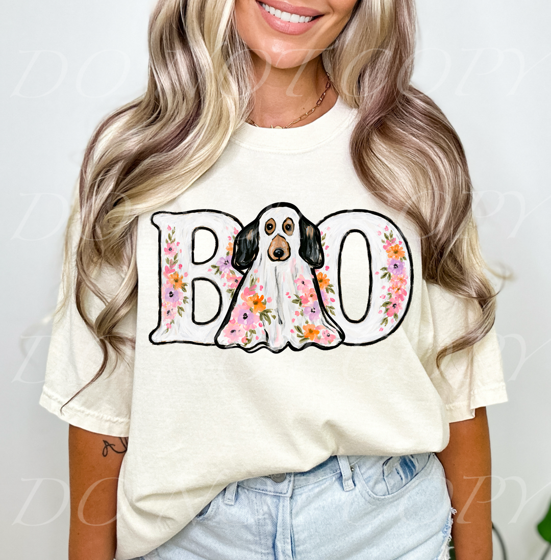 Boo Weenie Ghost DTF Print