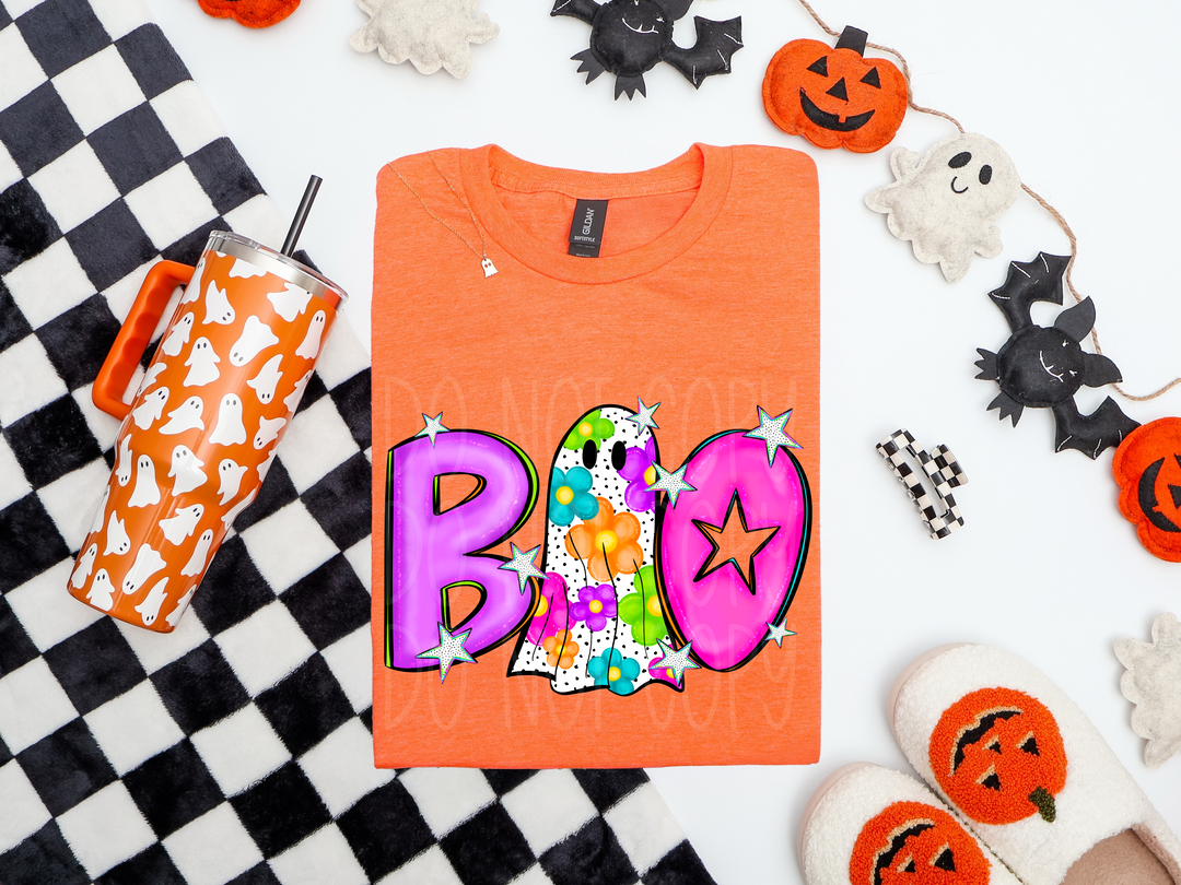 Boo Bright Floral DTF Print