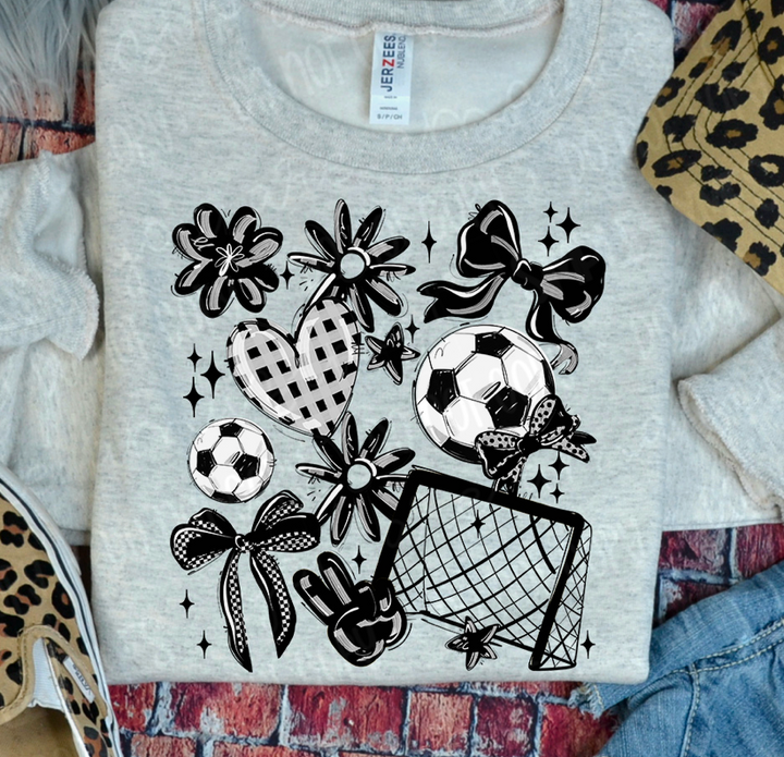 Play Ball Collage Soccer DTF Print