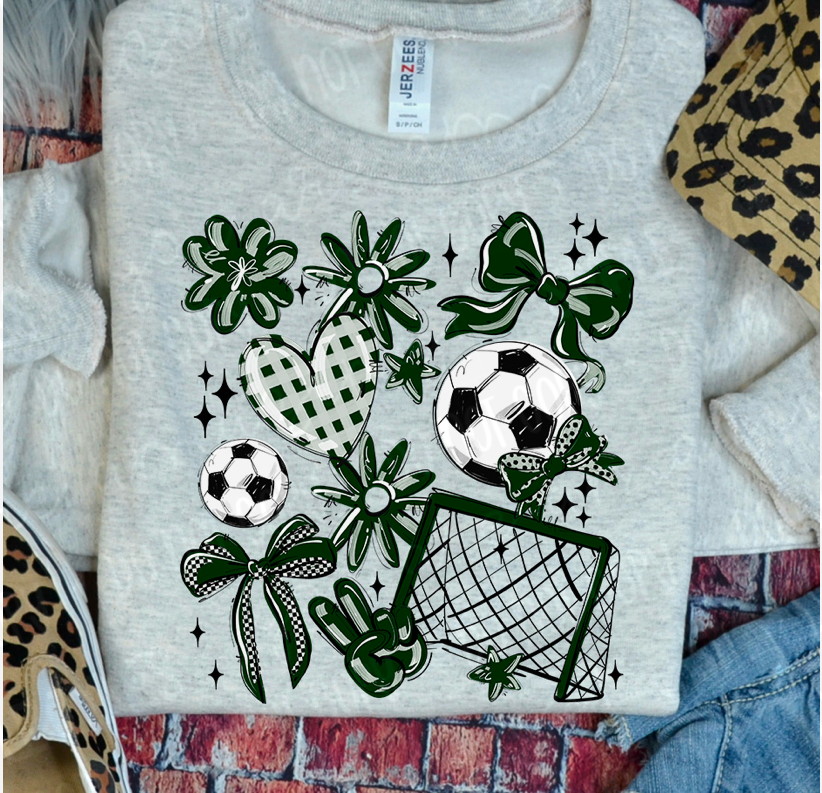 Play Ball Collage Soccer DTF Print