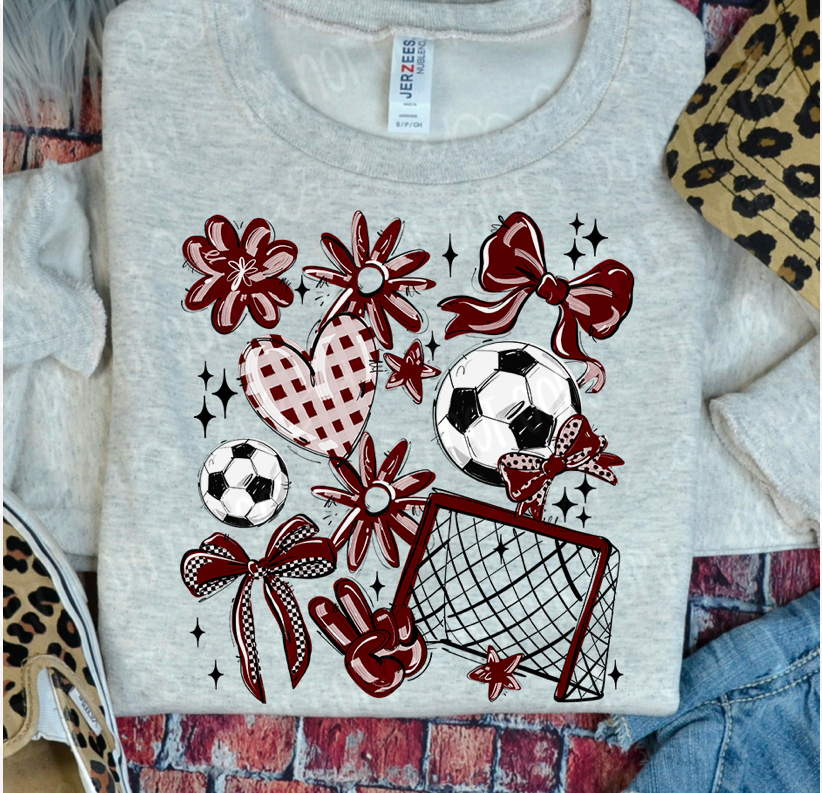 Play Ball Collage Soccer DTF Print