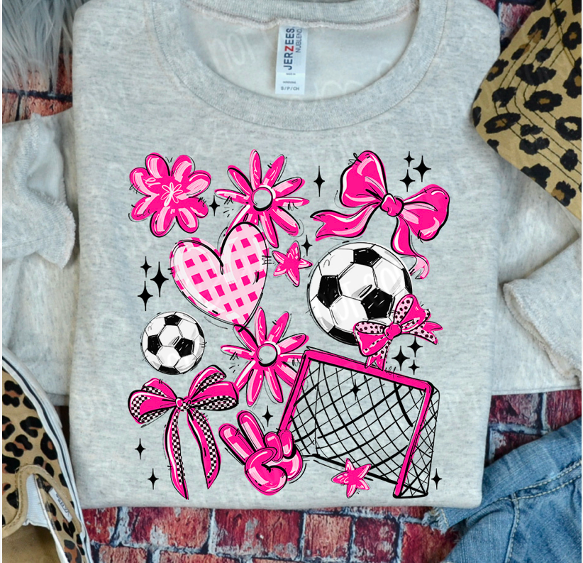 Play Ball Collage Soccer DTF Print