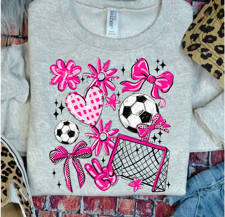 Play Ball Collage Soccer DTF Print