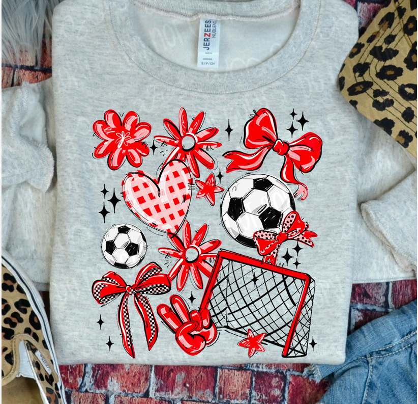 Play Ball Collage Soccer DTF Print