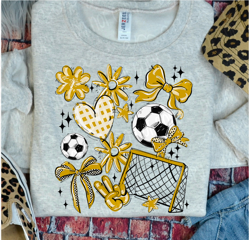 Play Ball Collage Soccer DTF Print