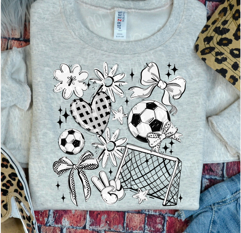 Play Ball Collage Soccer DTF Print