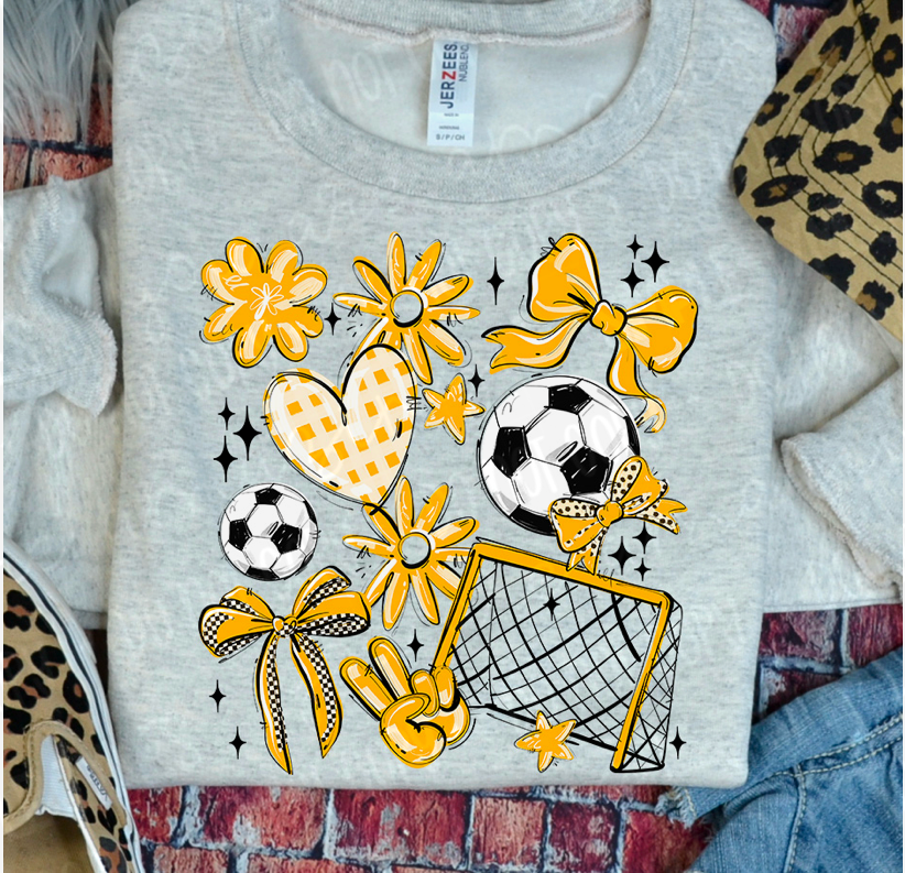 Play Ball Collage Soccer DTF Print
