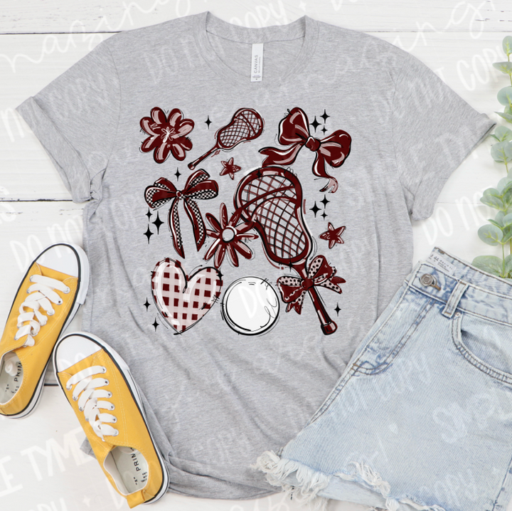 Play Ball Lacrosse Collage DTF Print