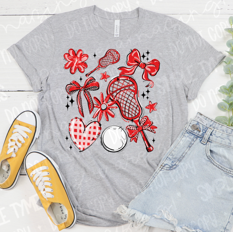 Play Ball Lacrosse Collage DTF Print