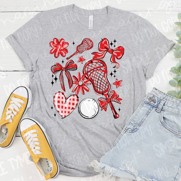 Play Ball Lacrosse Collage DTF Print