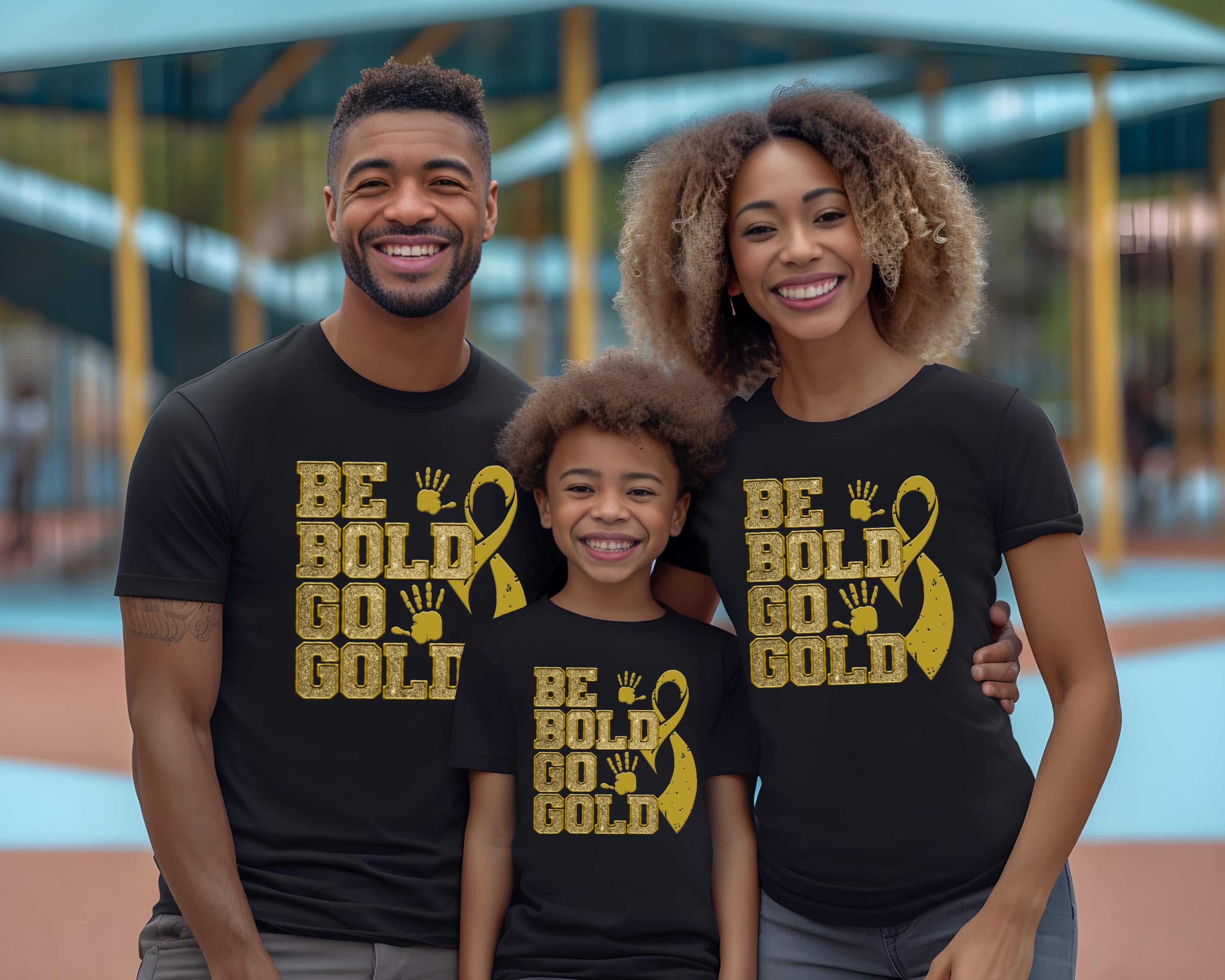 Be Bold Go Gold Childhood Cancer Awareness DTF Print