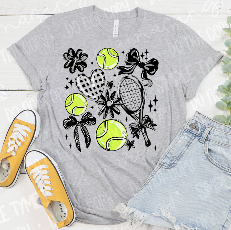 Play Ball Tennis Collage DTF Print