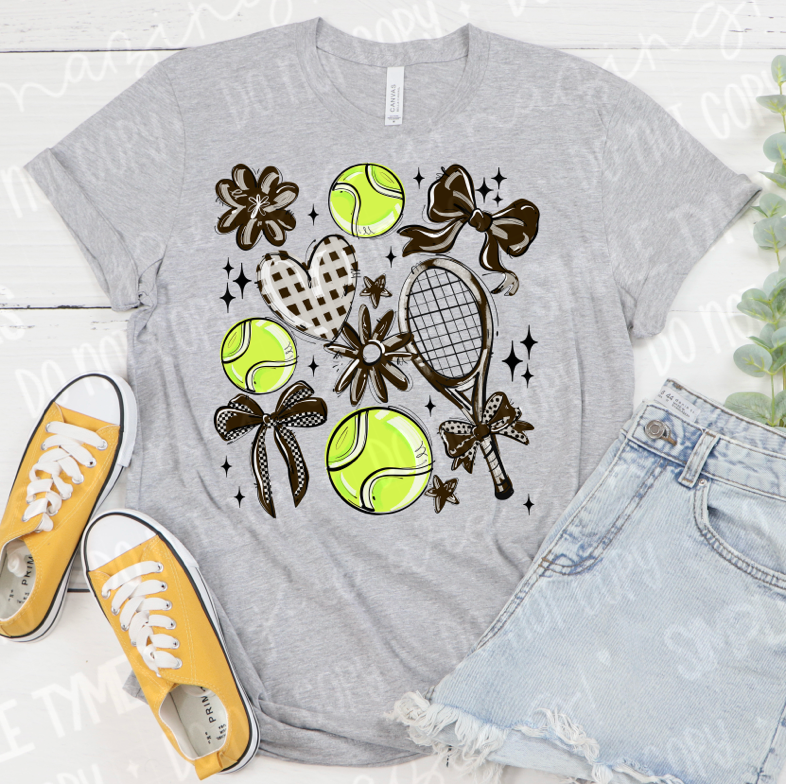 Play Ball Tennis Collage DTF Print
