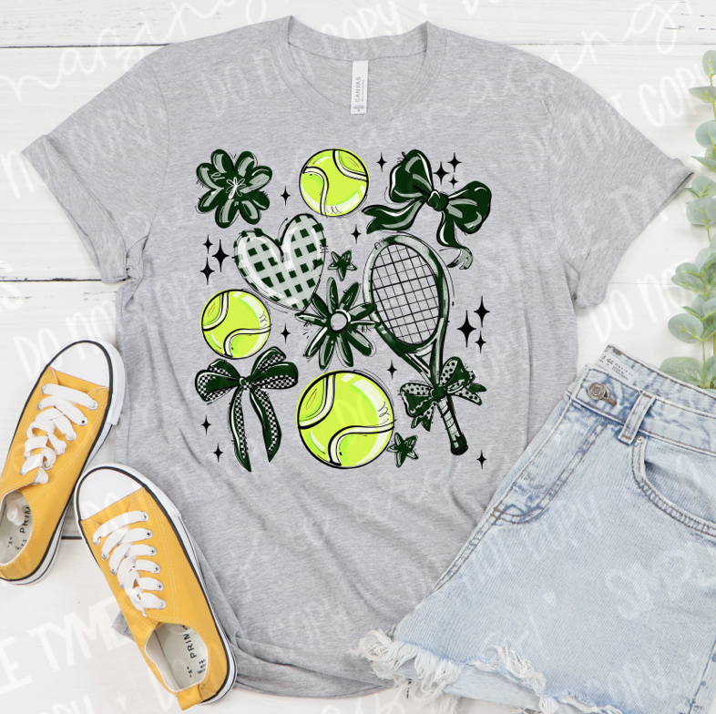 Play Ball Tennis Collage DTF Print