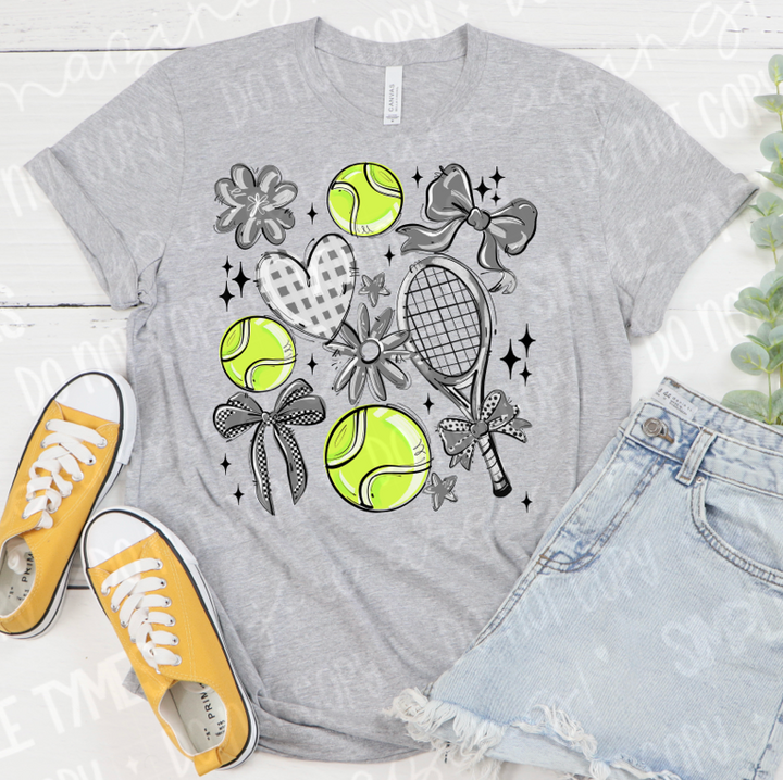 Play Ball Tennis Collage DTF Print