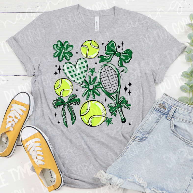 Play Ball Tennis Collage DTF Print