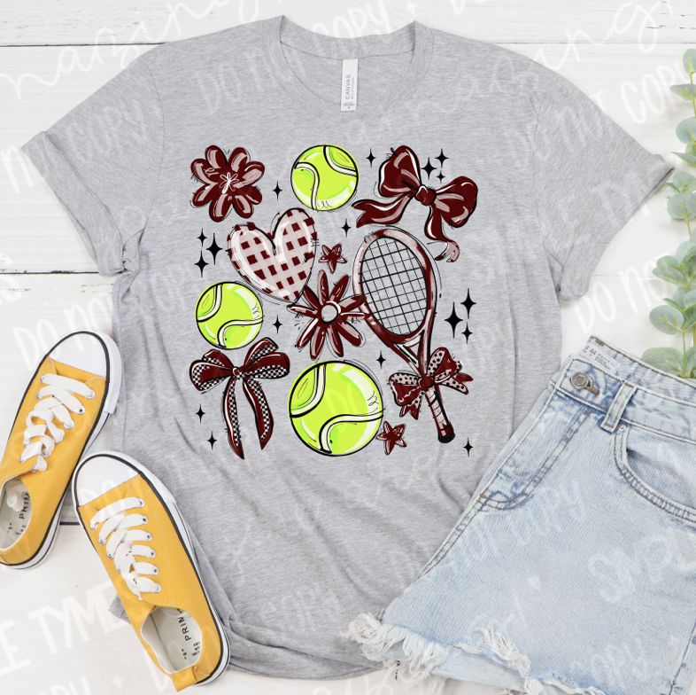 Play Ball Tennis Collage DTF Print