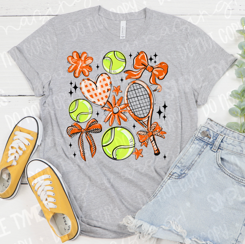 Play Ball Tennis Collage DTF Print