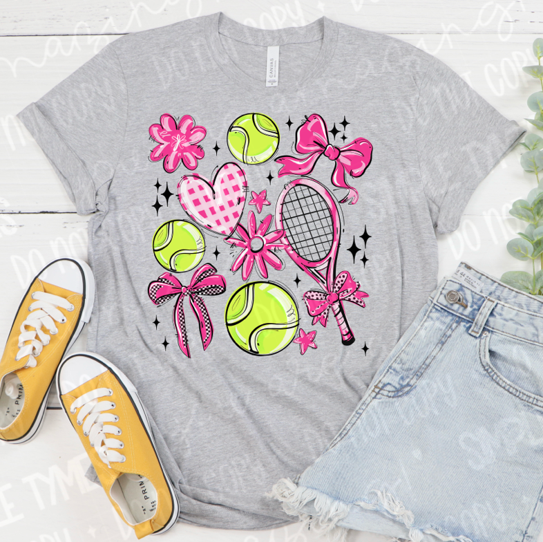 Play Ball Tennis Collage DTF Print