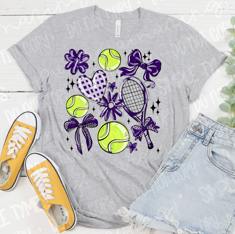 Play Ball Tennis Collage DTF Print