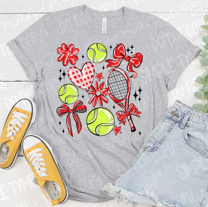 Play Ball Tennis Collage DTF Print