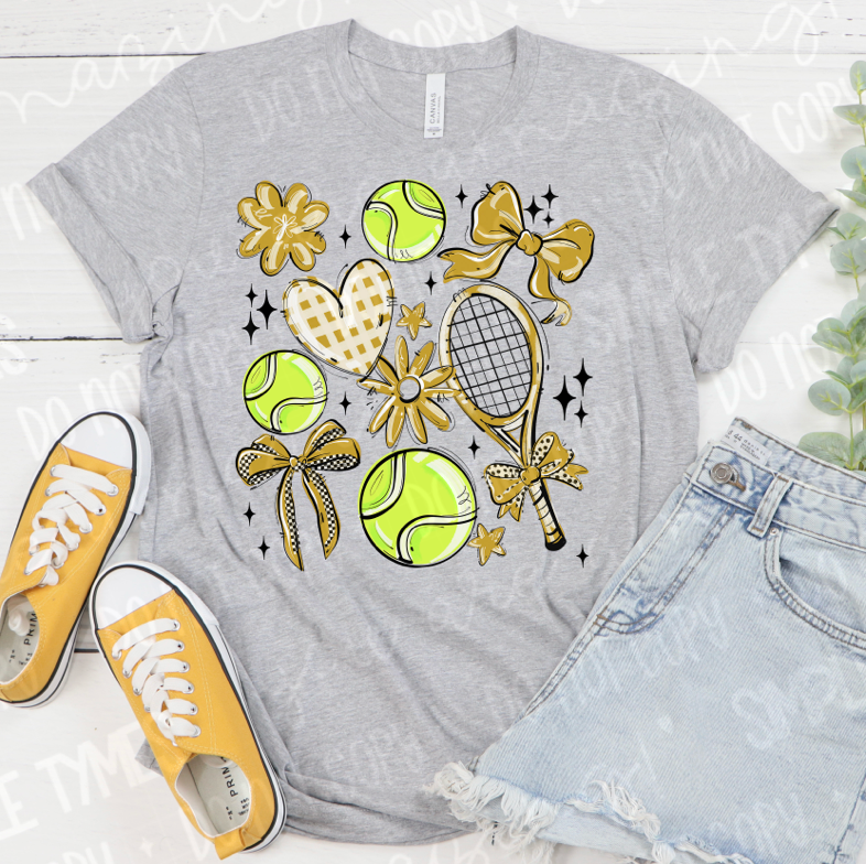 Play Ball Tennis Collage DTF Print