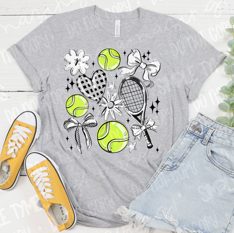 Play Ball Tennis Collage DTF Print
