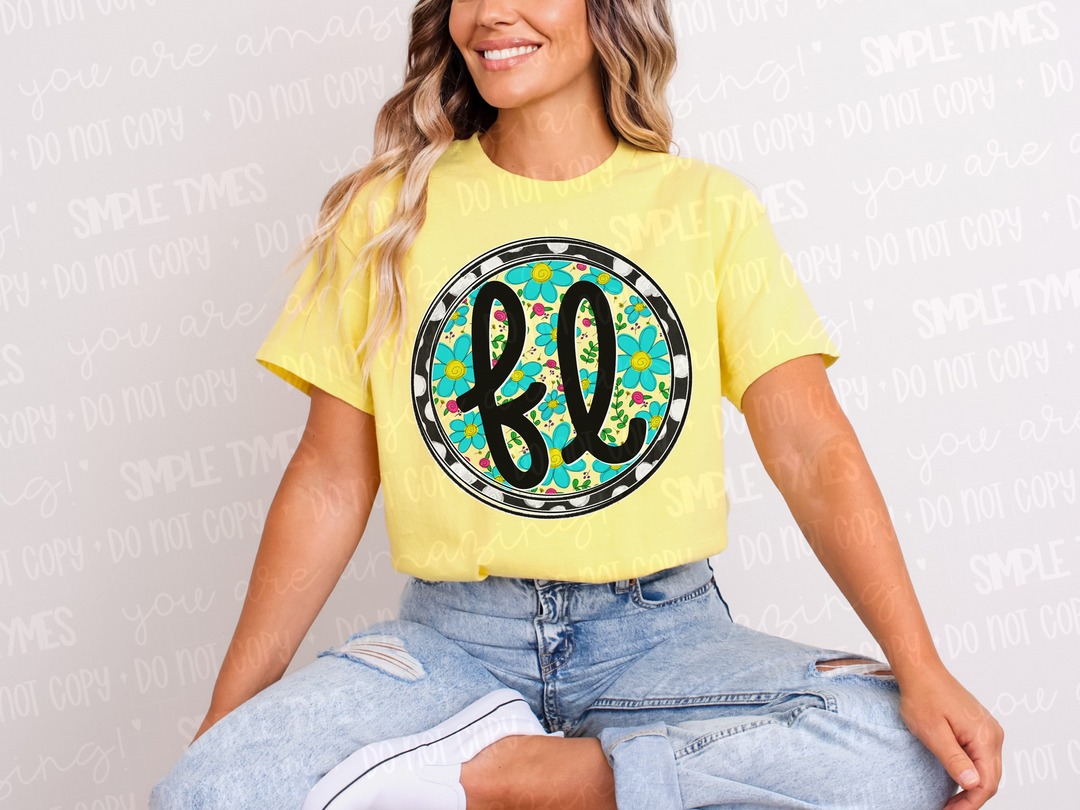 Floral Circle States DTF Prints