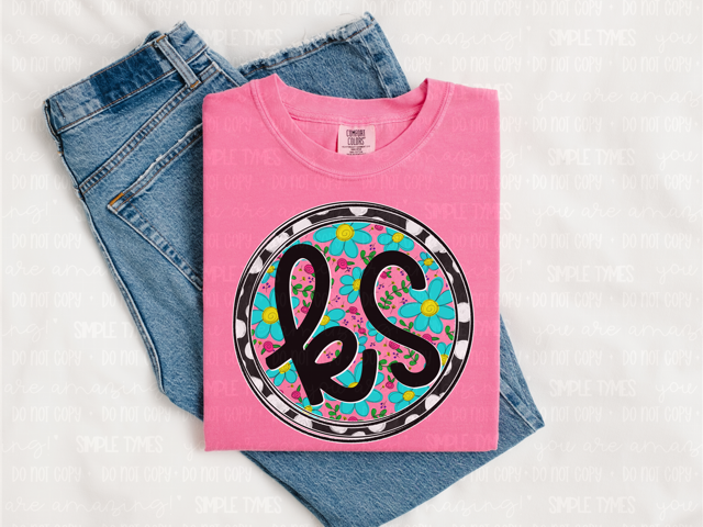 Floral Circle States DTF Prints