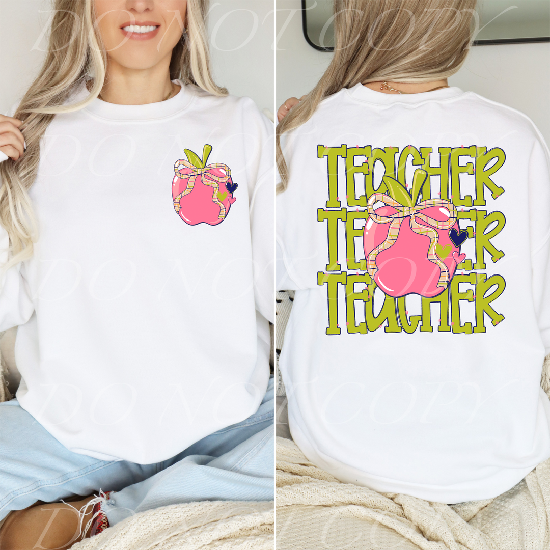 Teach Apple Stack DTF Print