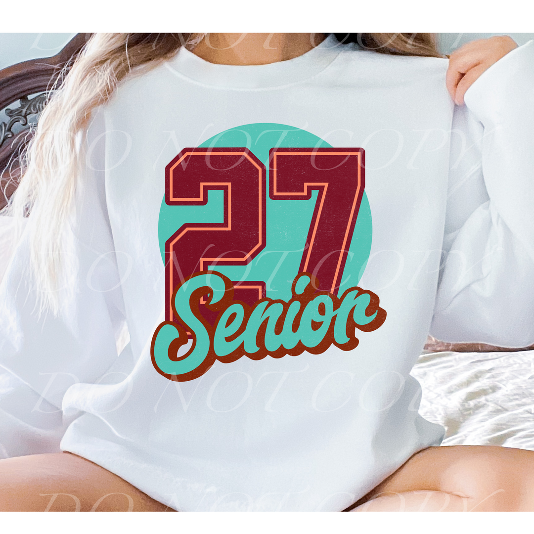 Senior Distressed DTF Print