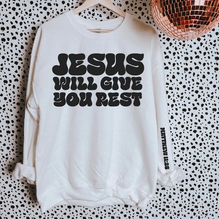 Jesus Will Give You Rest FRONT DTF Print