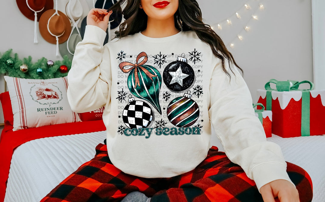 Cozy Seasons Ornaments DTF Print