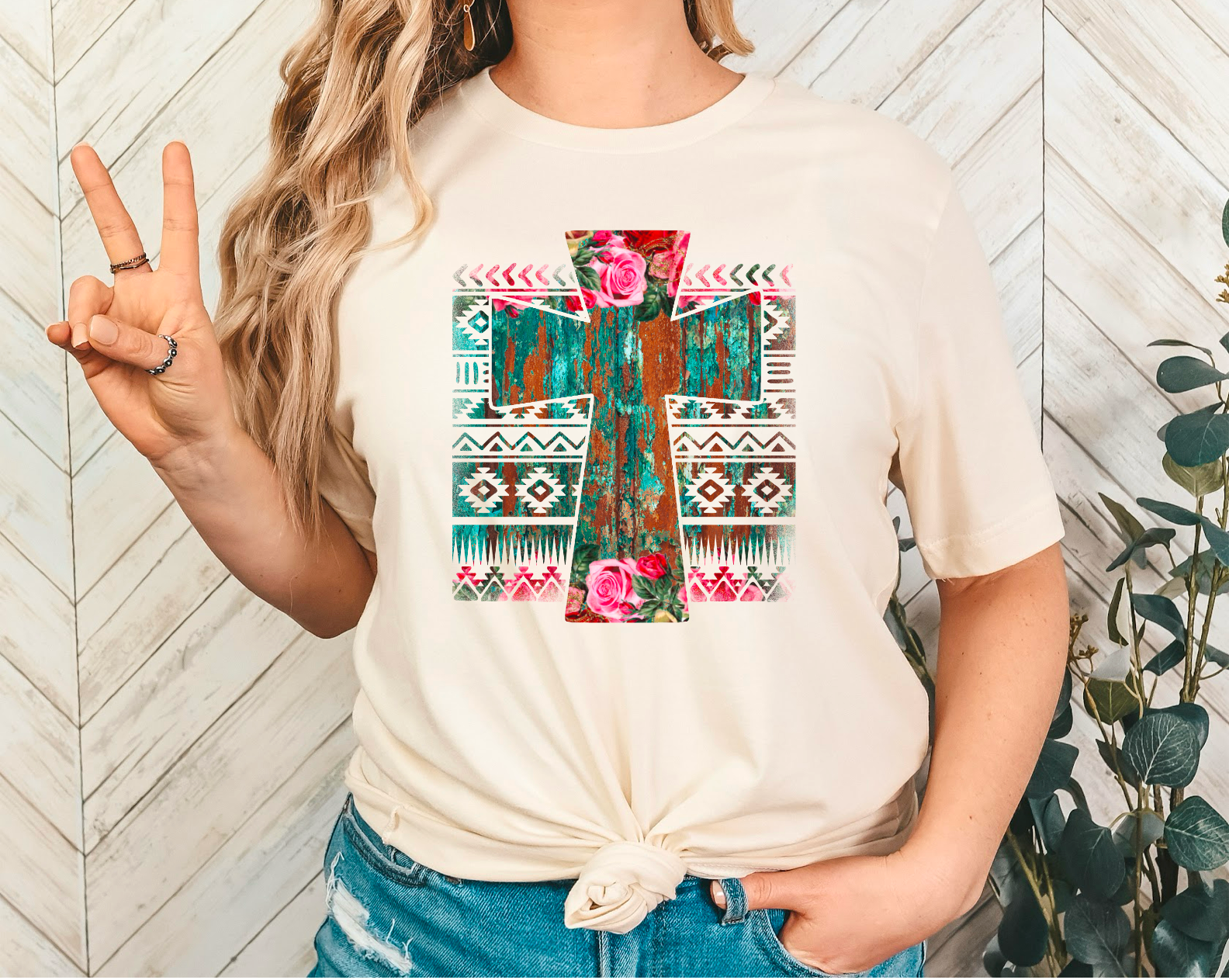 Cross Aztec Designs DTF Print