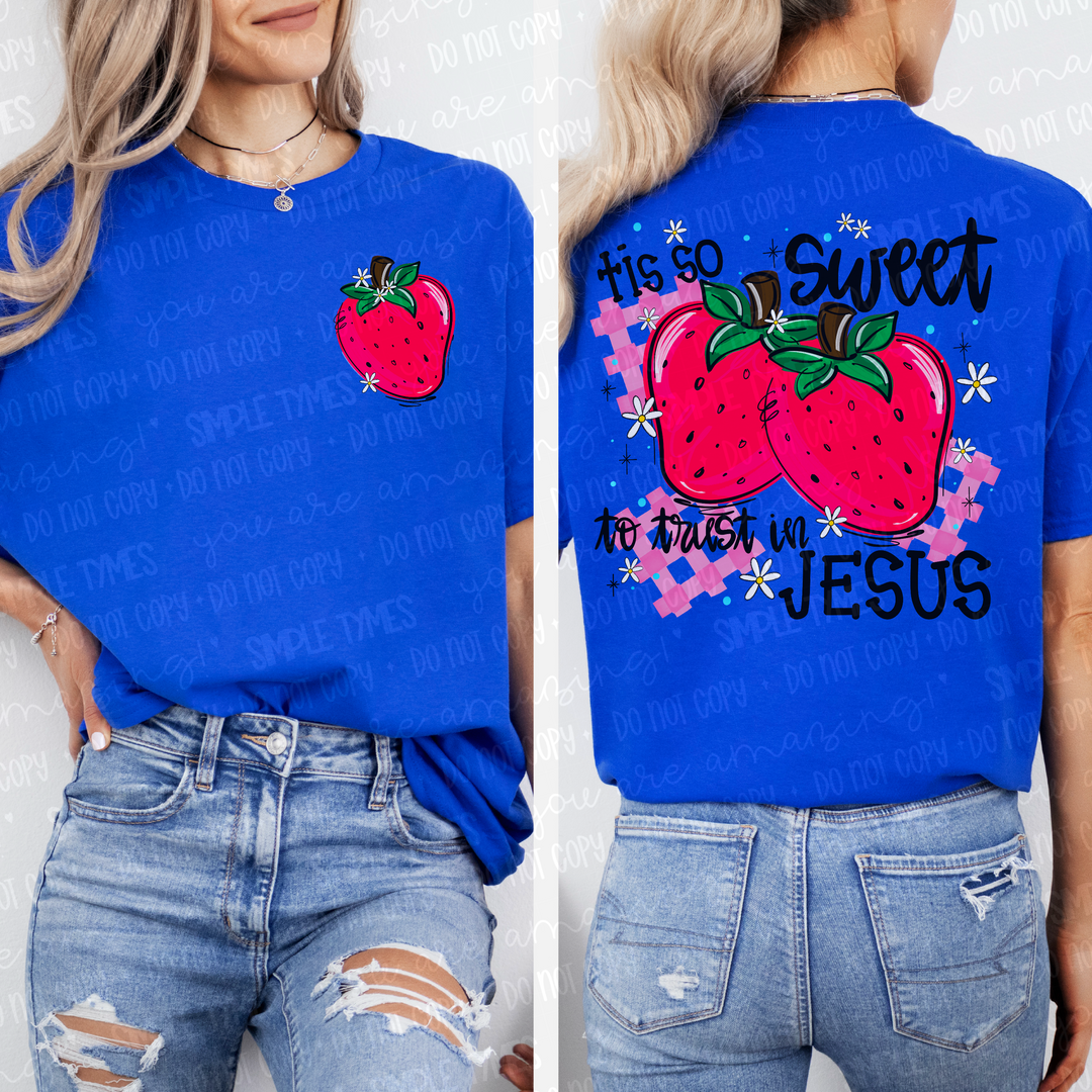 Tis So Sweet Black DTF Print