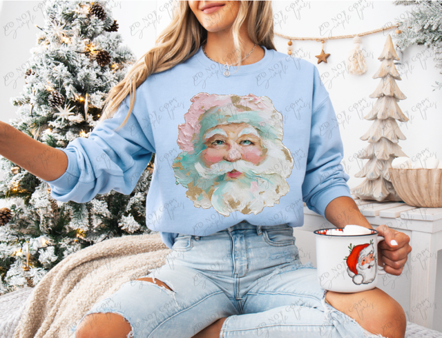 Painted Santa DTF Print