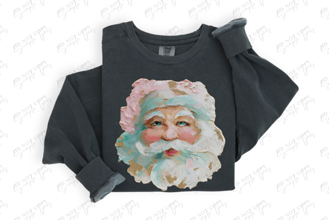 Painted Santa DTF Print