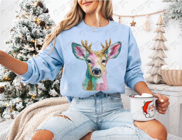 Painted Buck DTF Print