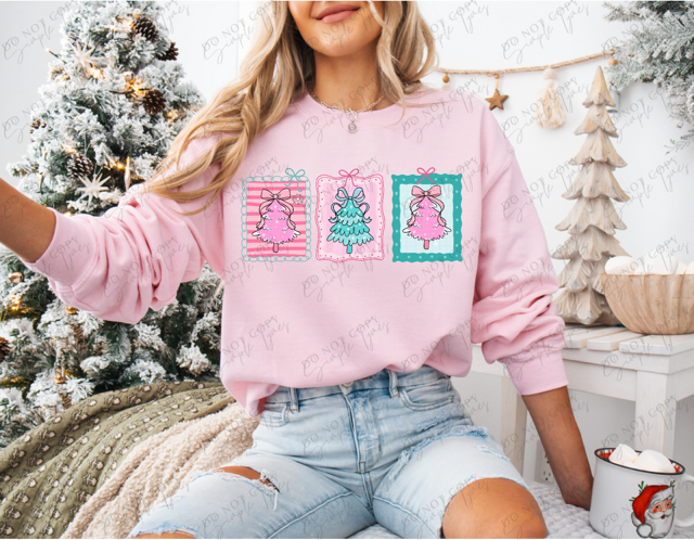 Christmas Tree Trio DTF Print