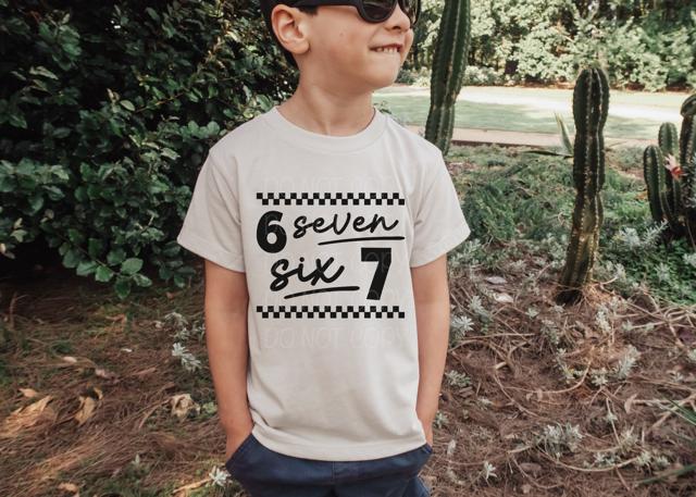 Six Seven Checks DTF Print