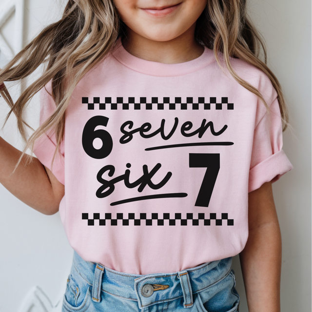 Six Seven Checks DTF Print
