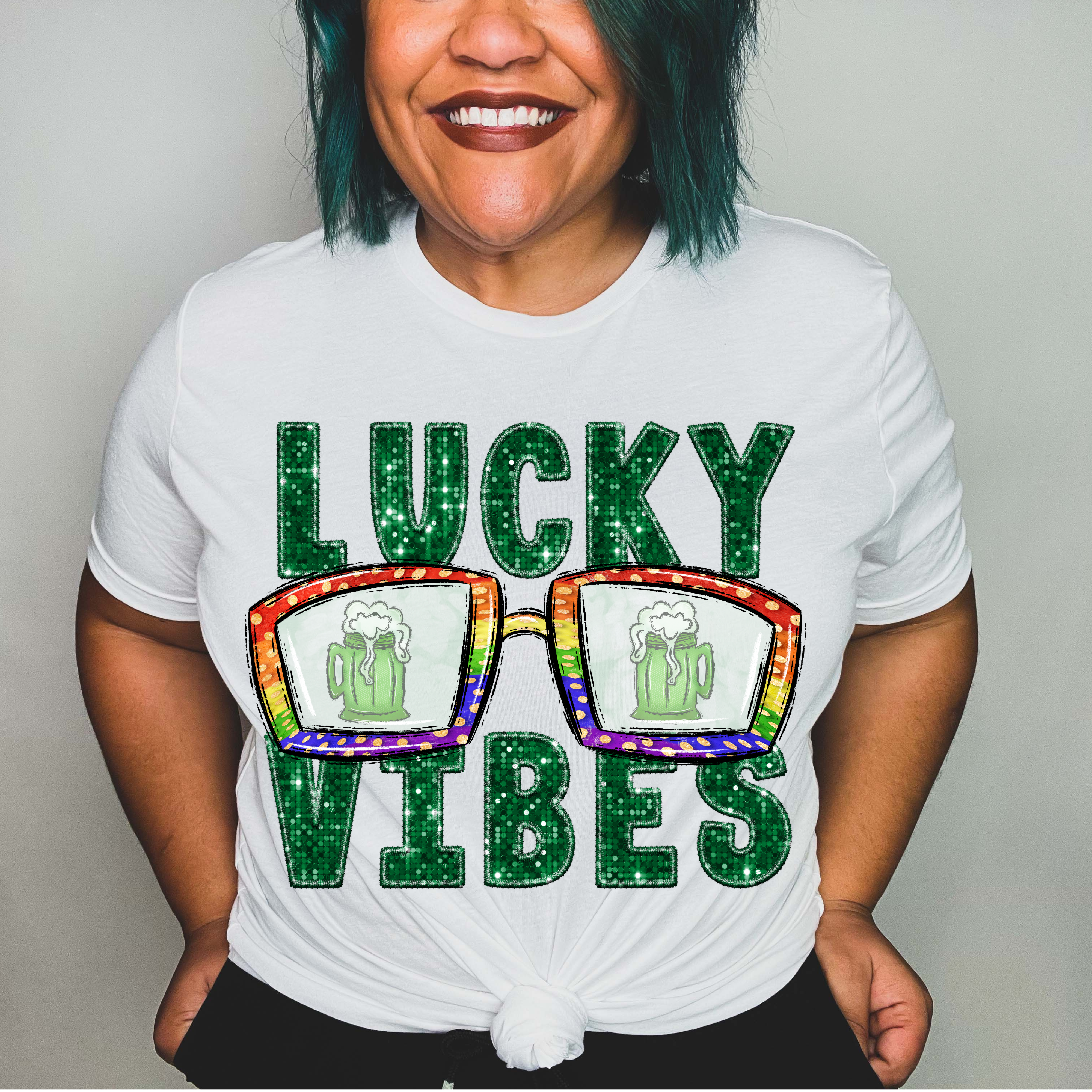 Lucky Vibes Sunglasses DTF Print