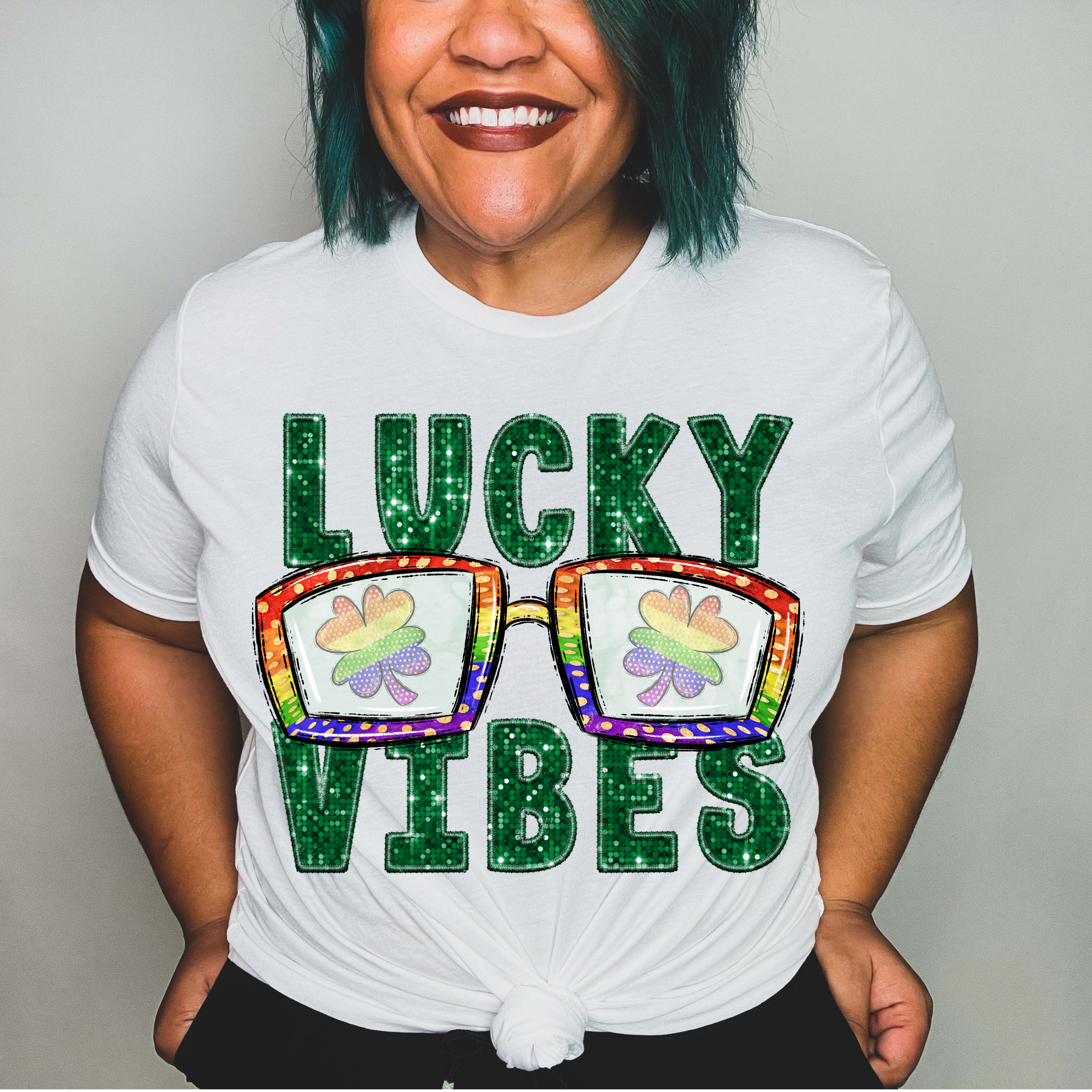 Lucky Vibes Sunglasses DTF Print