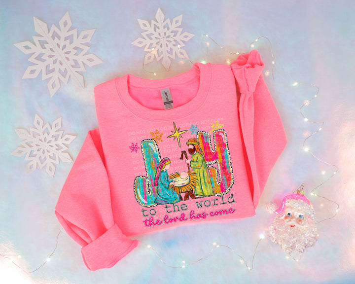 Joy To The World DTF Print