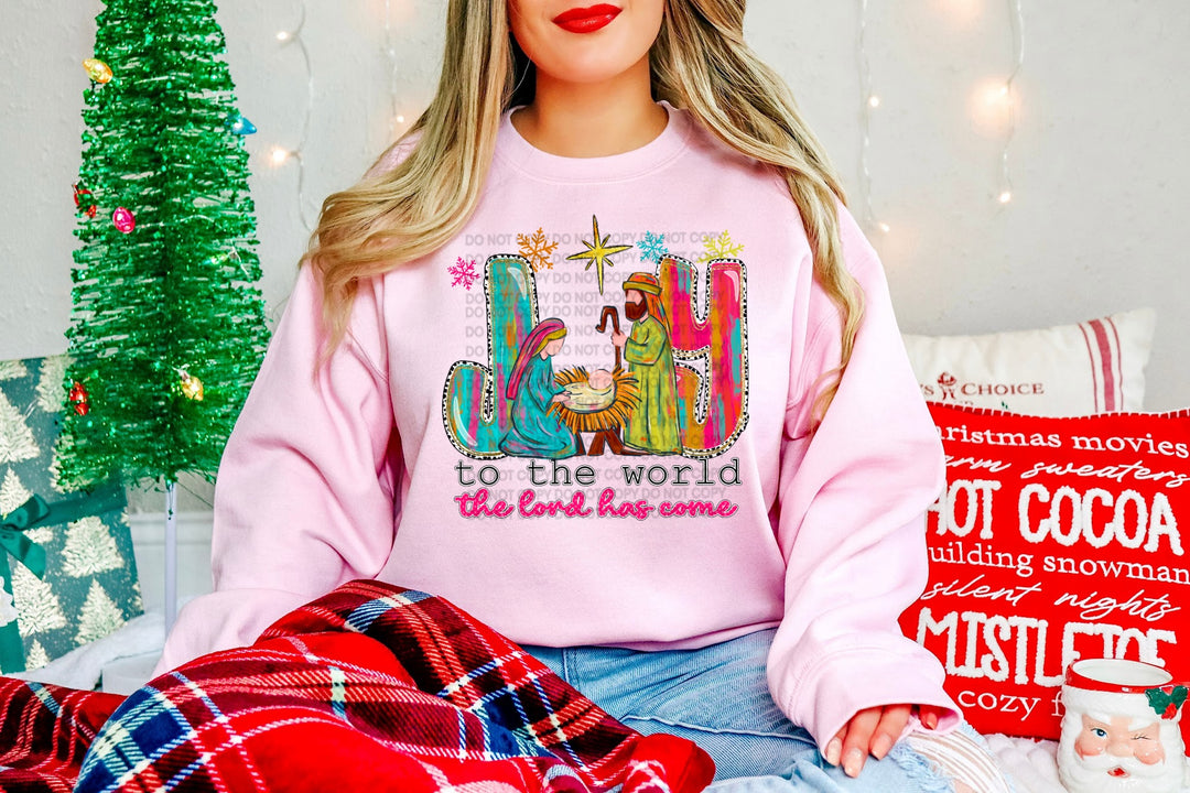 Joy To The World DTF Print