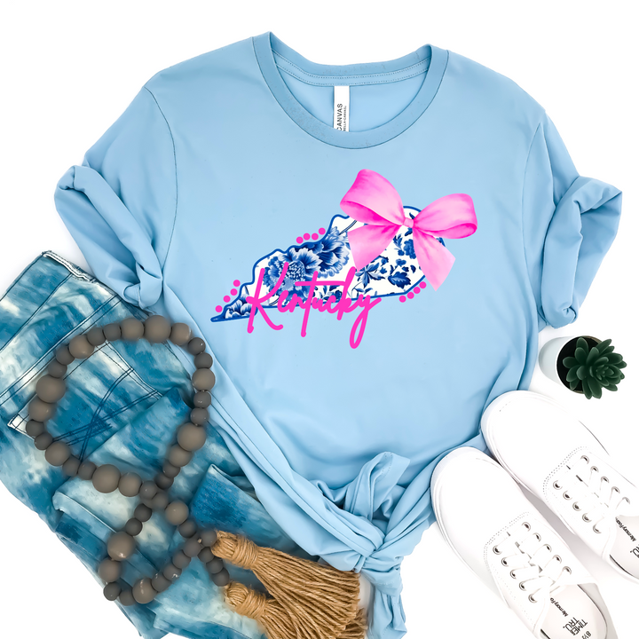 Blue Floral States DTF Print