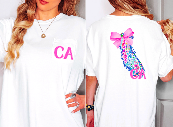 Lily Bow States FRONT DTF Print