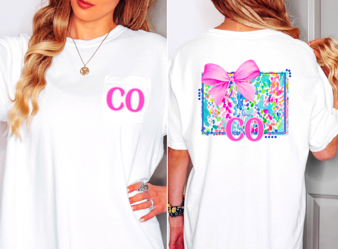 Lily Bow States FRONT DTF Print